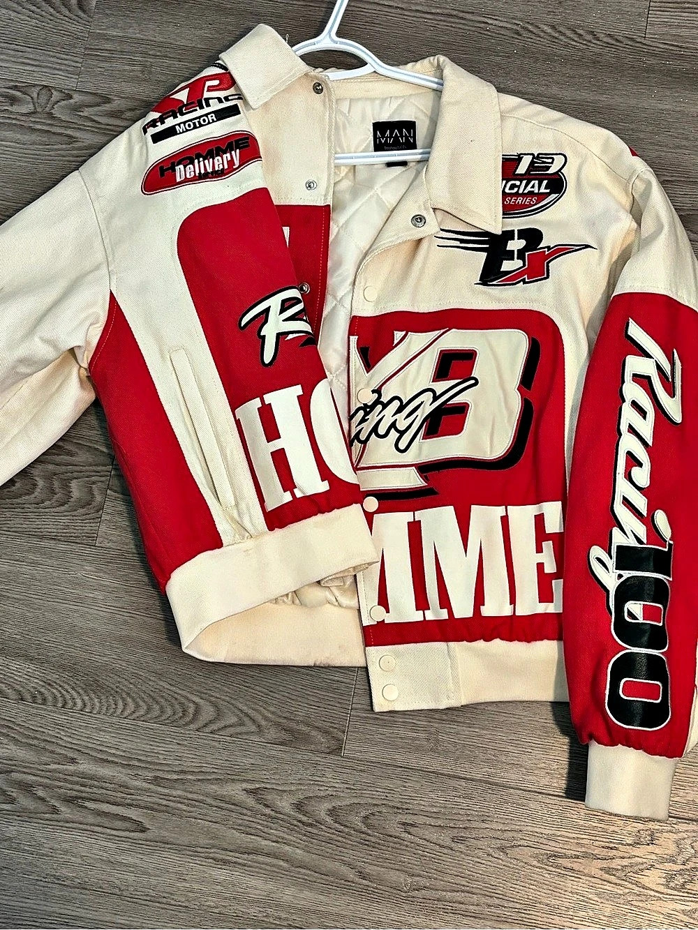 MAN Red & White Racing Jacket Like New